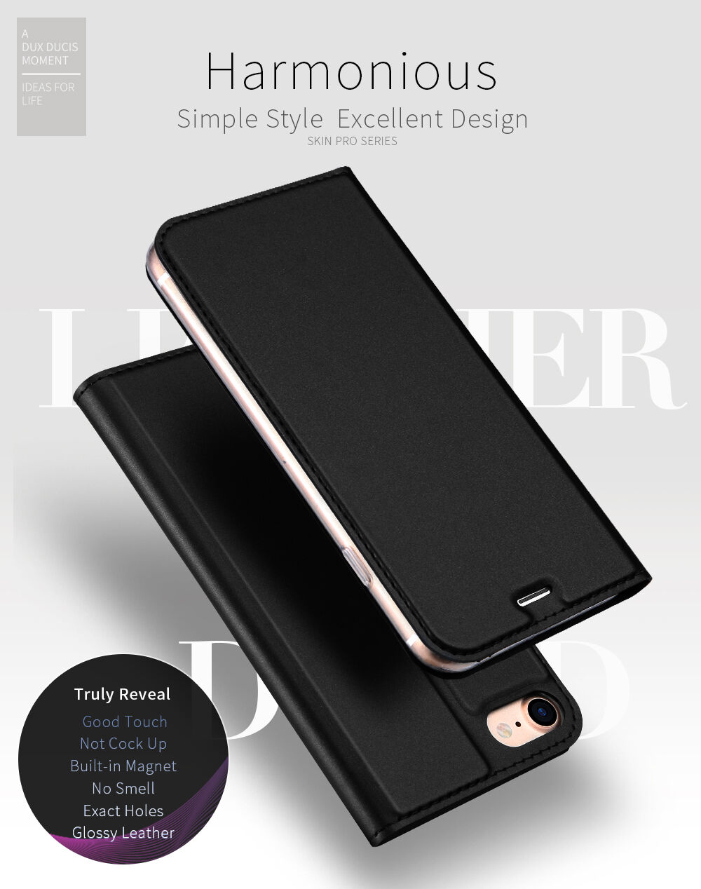 Prevlečna torba Dux Ducis s stojalom za iPhone SE (2020/2022)/8/7 - temno siva