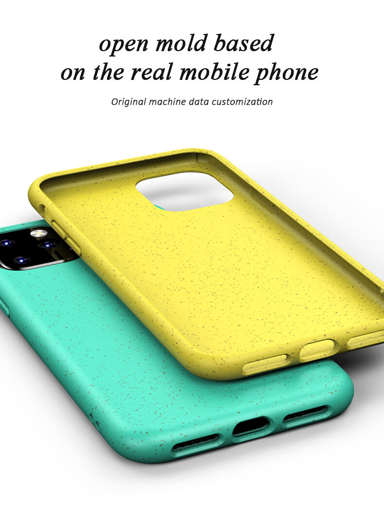 Mat ekološko razgradljiv ovitek za iPhone 11 Pro - rumena