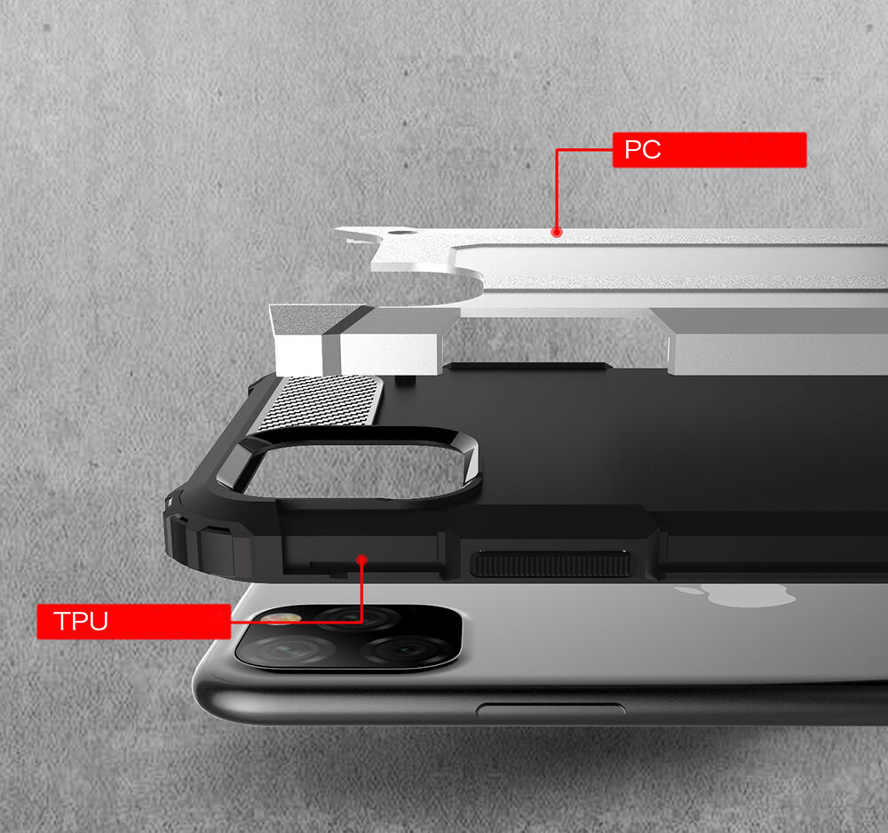 Odporen Armor pokrov iPhone 11 Pro Max - mornarsko modra