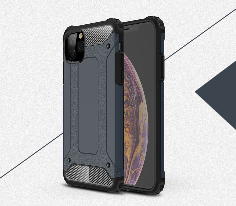 Odporen Armor pokrov iPhone 11 Pro Max - mornarsko modra