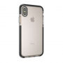 Ovitek za iPhone XS / iPhone X z ojačanim okvirjem in zaščito pred padcem - črno-belo