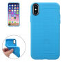 Ovitek za iPhone XS / iPhone X - tekstura satja - modro