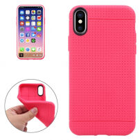 Ovitek za iPhone XS / iPhone X - tekstura satja - roza