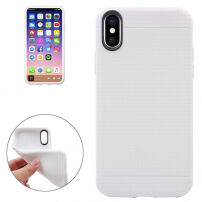 Ovitek za iPhone XS / iPhone X - tekstura satja - bela