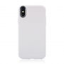 Ovitek za iPhone XS / iPhone X - tekstura satja - bela