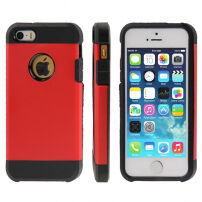 Super trpežna prevleka "Armor" za iPhone 5 / 5S / SE (2016) - rdeče