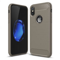 Vzdržen ogljikov pokrov iPhone X / iPhone X - siva
