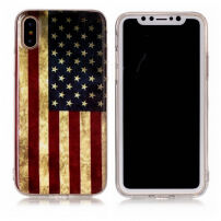Zadnji pokrov iz plastike za Apple iPhone XS - Ameriška zastava
