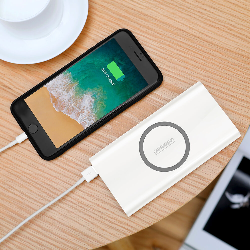 NILLKIN power bank 10000mAh z brezžičnim polnjenjem - bela