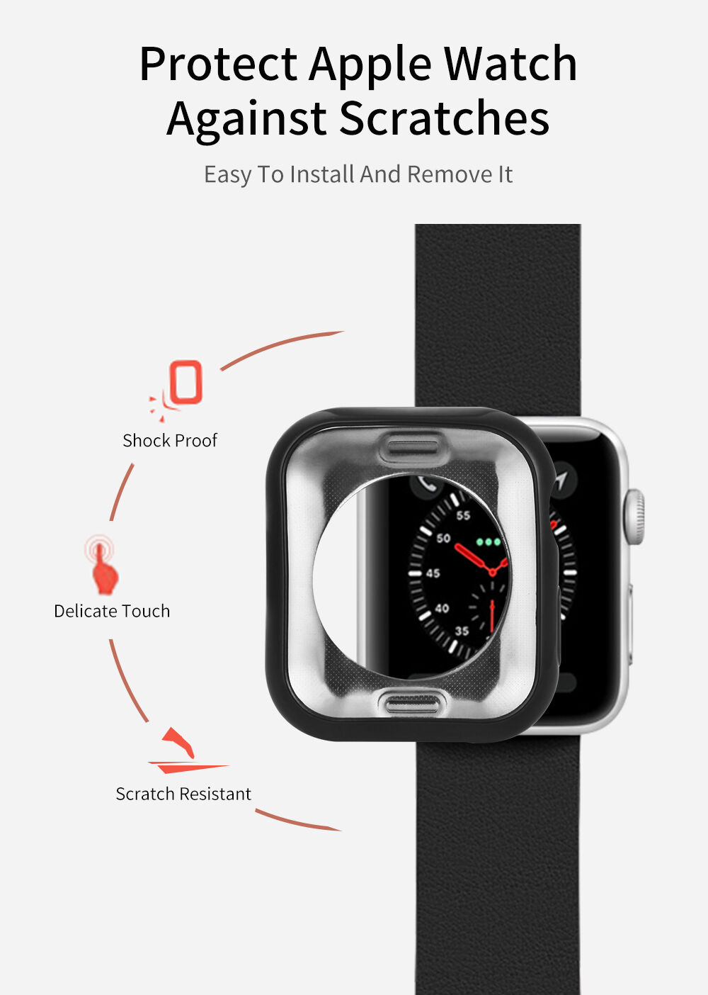 Dux Ducis zaščitni etui za Apple Watch 44mm - roza