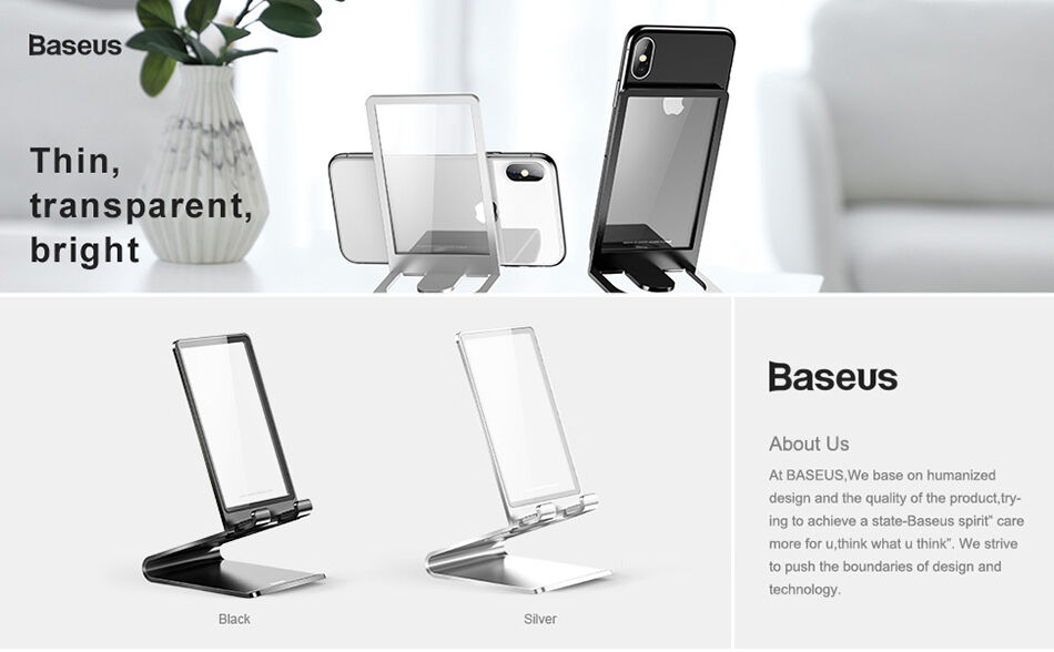 BASEUS elegantno stojalo za iPhone - črna