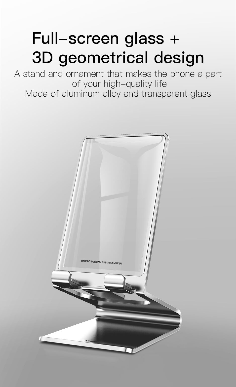 BASEUS elegantno stojalo za iPhone - črna