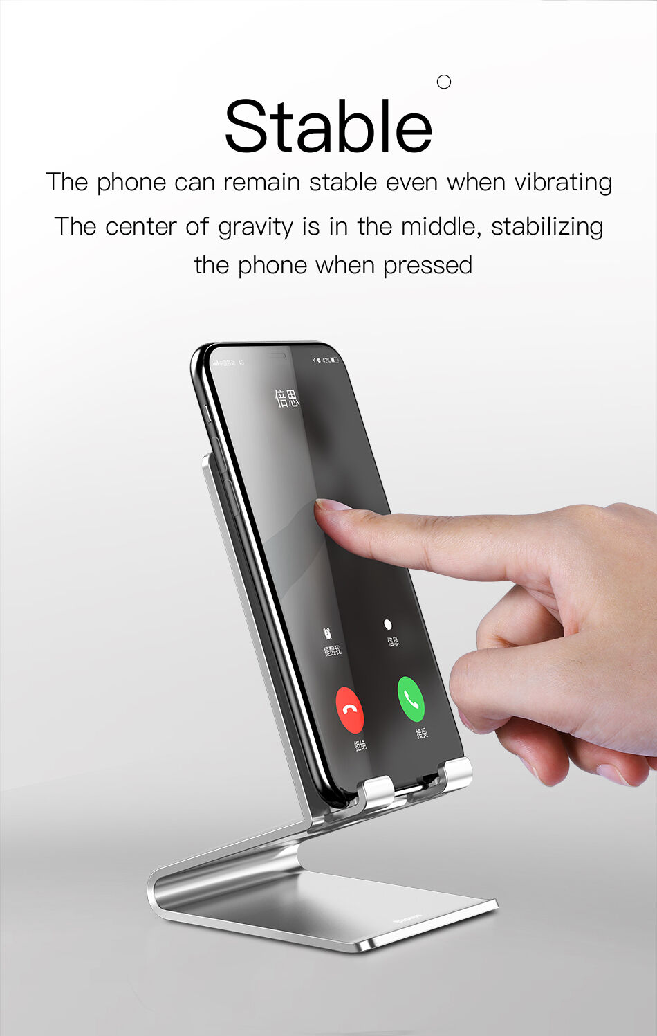BASEUS elegantno stojalo za iPhone - črna