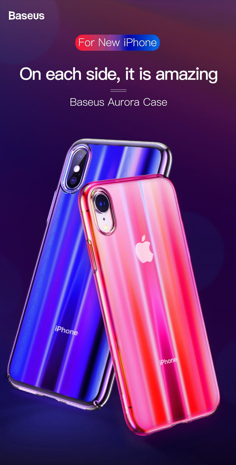 Pokrivalo BASEUS Aurora za iPhone XS - črna