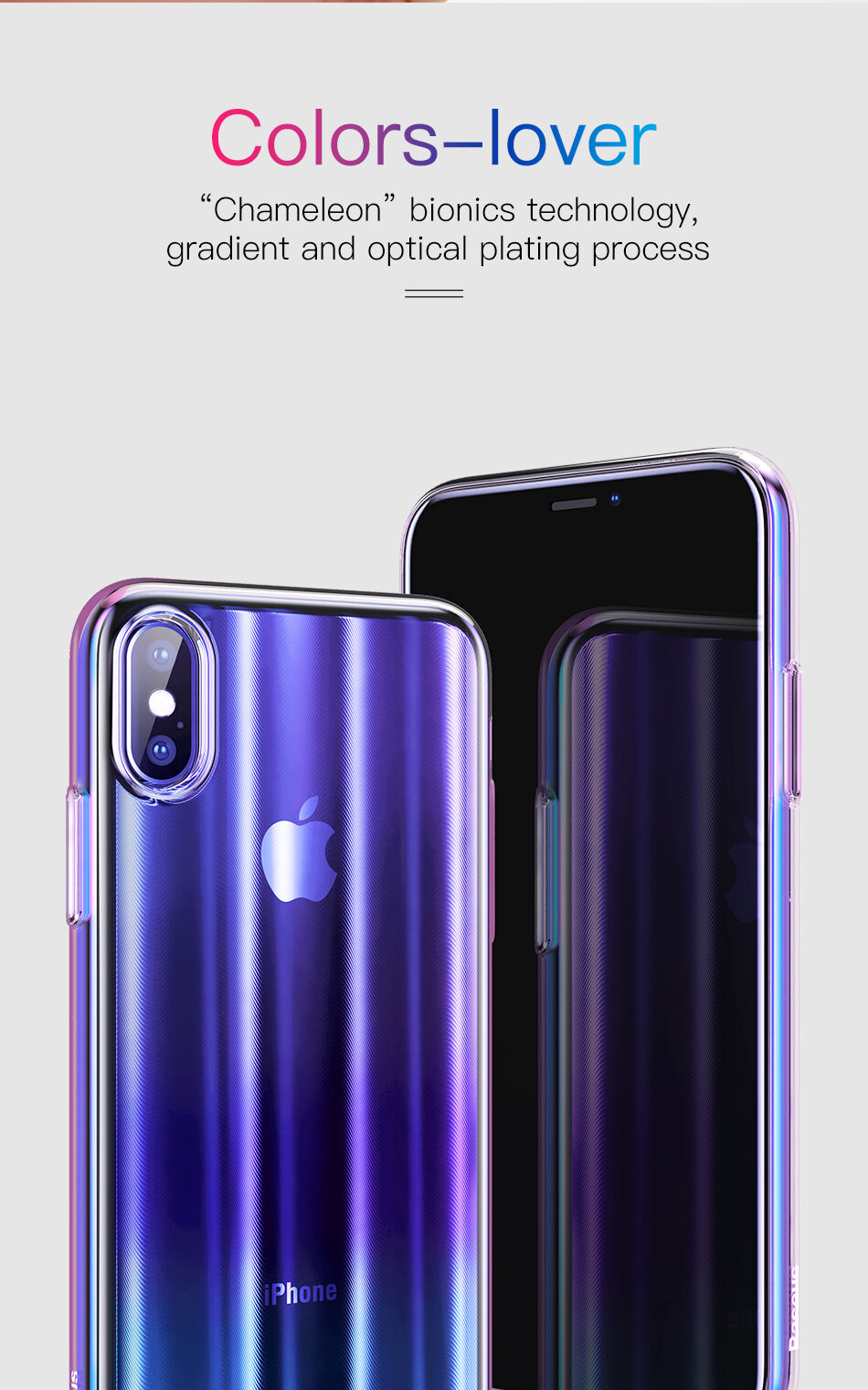 Pokrivalo BASEUS Aurora za iPhone XS - črna