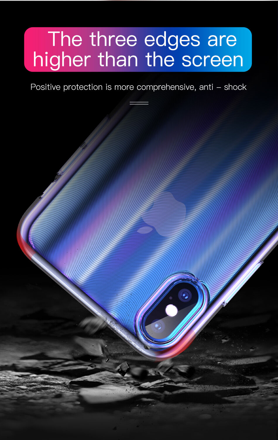 Pokrivalo BASEUS Aurora za iPhone XS - črna