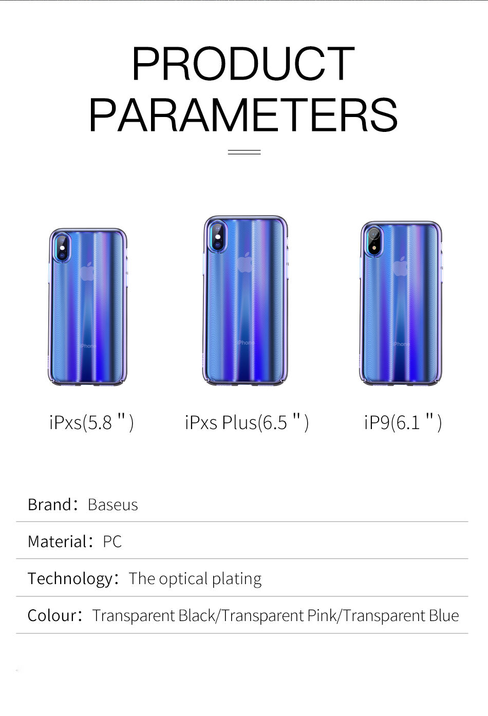 Pokrivalo BASEUS Aurora za iPhone XS - črna