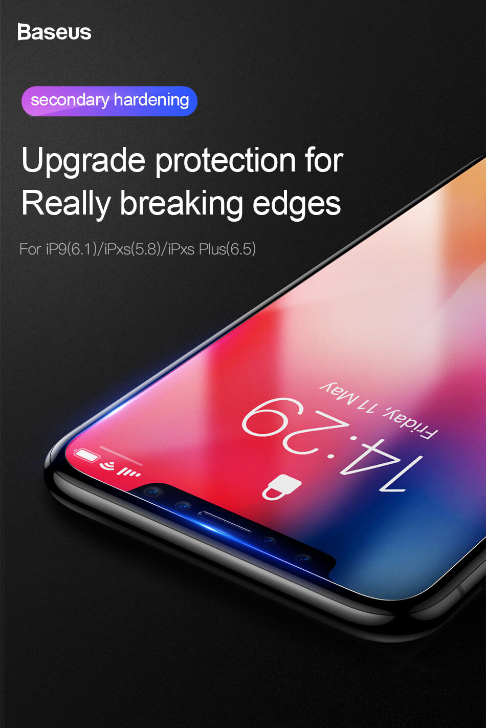 BASEUS dvojno kaljeno steklo za iPhone XR