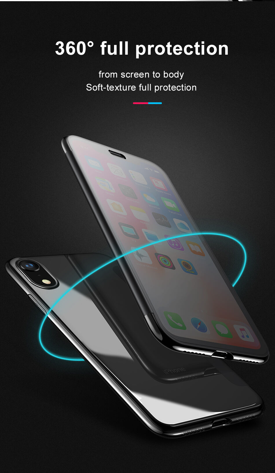 Torba BASEUS za flip za iPhone XS Max - rdeče