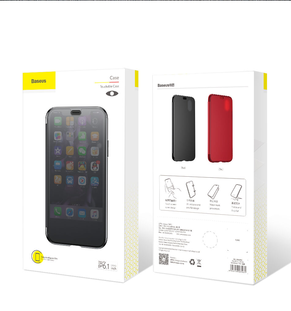 Torba BASEUS za flip za iPhone XS Max - rdeče