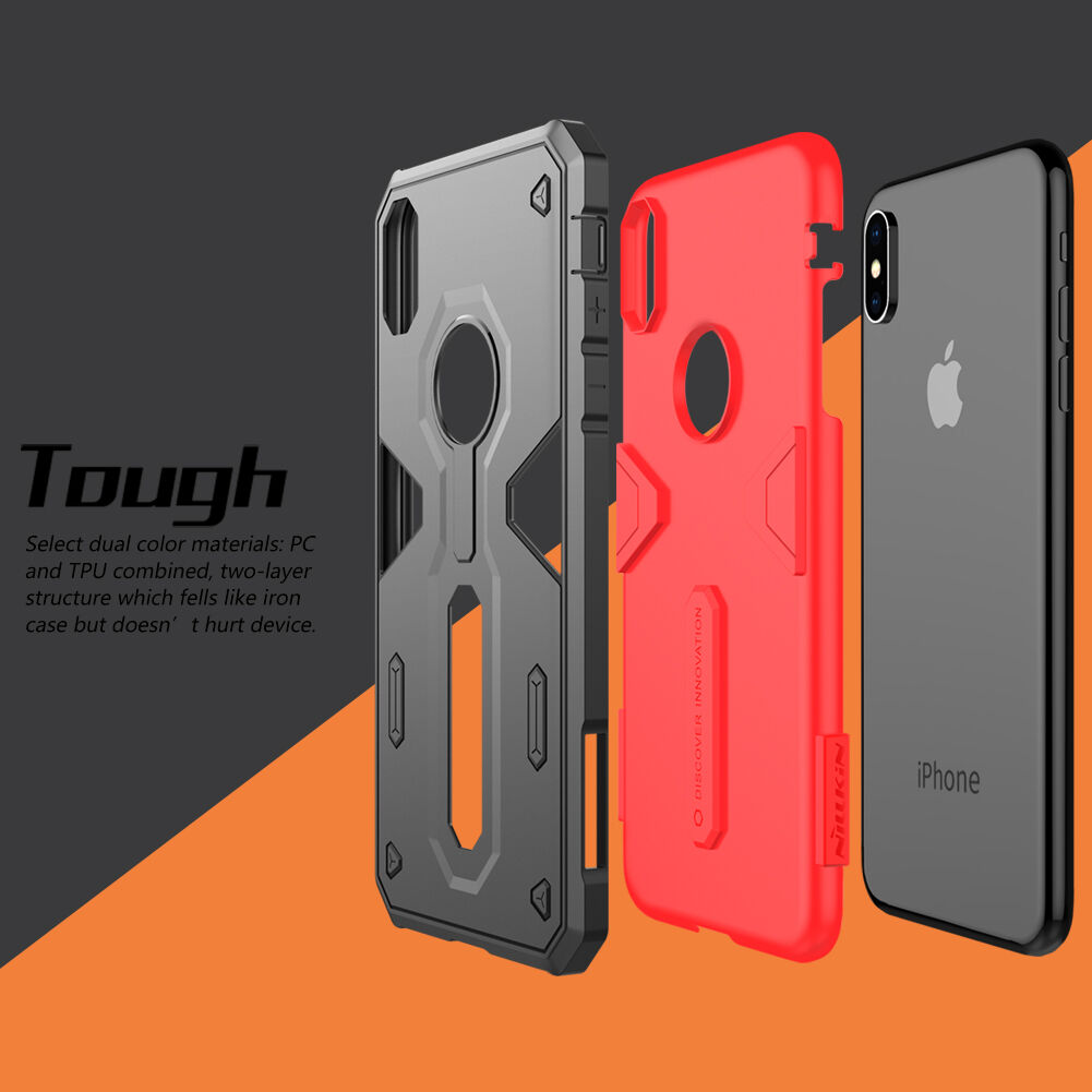 NILLKIN Defender II vzdržljiv pokrov iPhone XS Max - črna