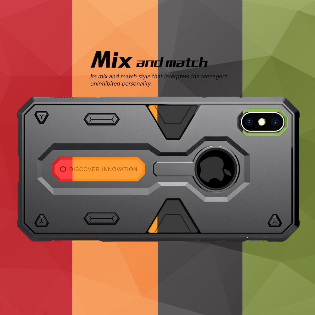 NILLKIN Defender II vzdržljiv pokrov iPhone XS Max - črna