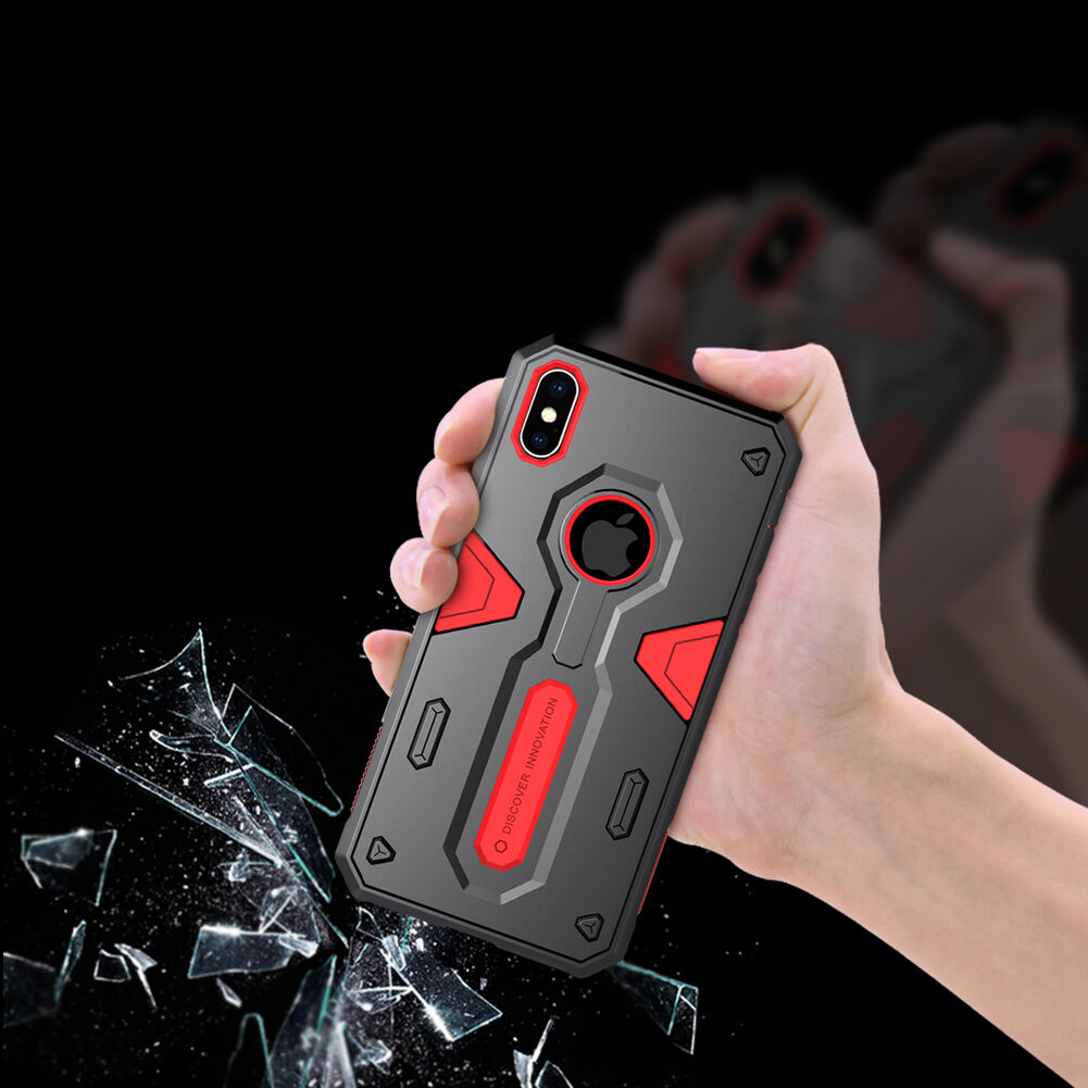 NILLKIN Defender II vzdržljiv pokrov iPhone XS Max - črna