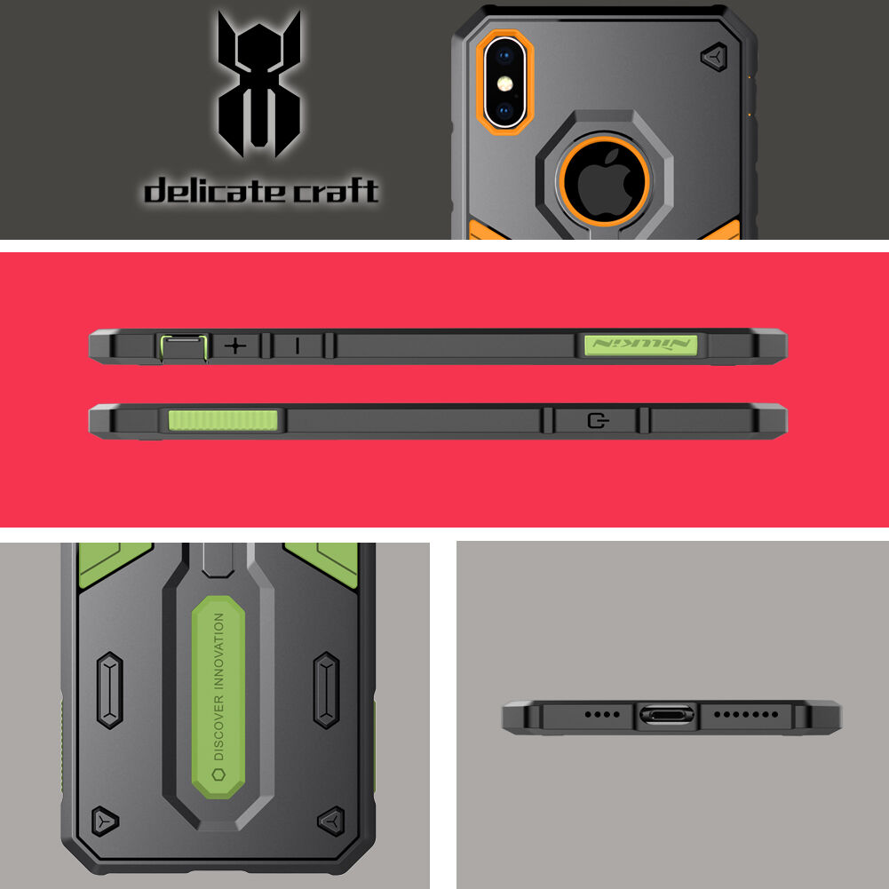 NILLKIN Defender II vzdržljiv pokrov iPhone XS Max - črna