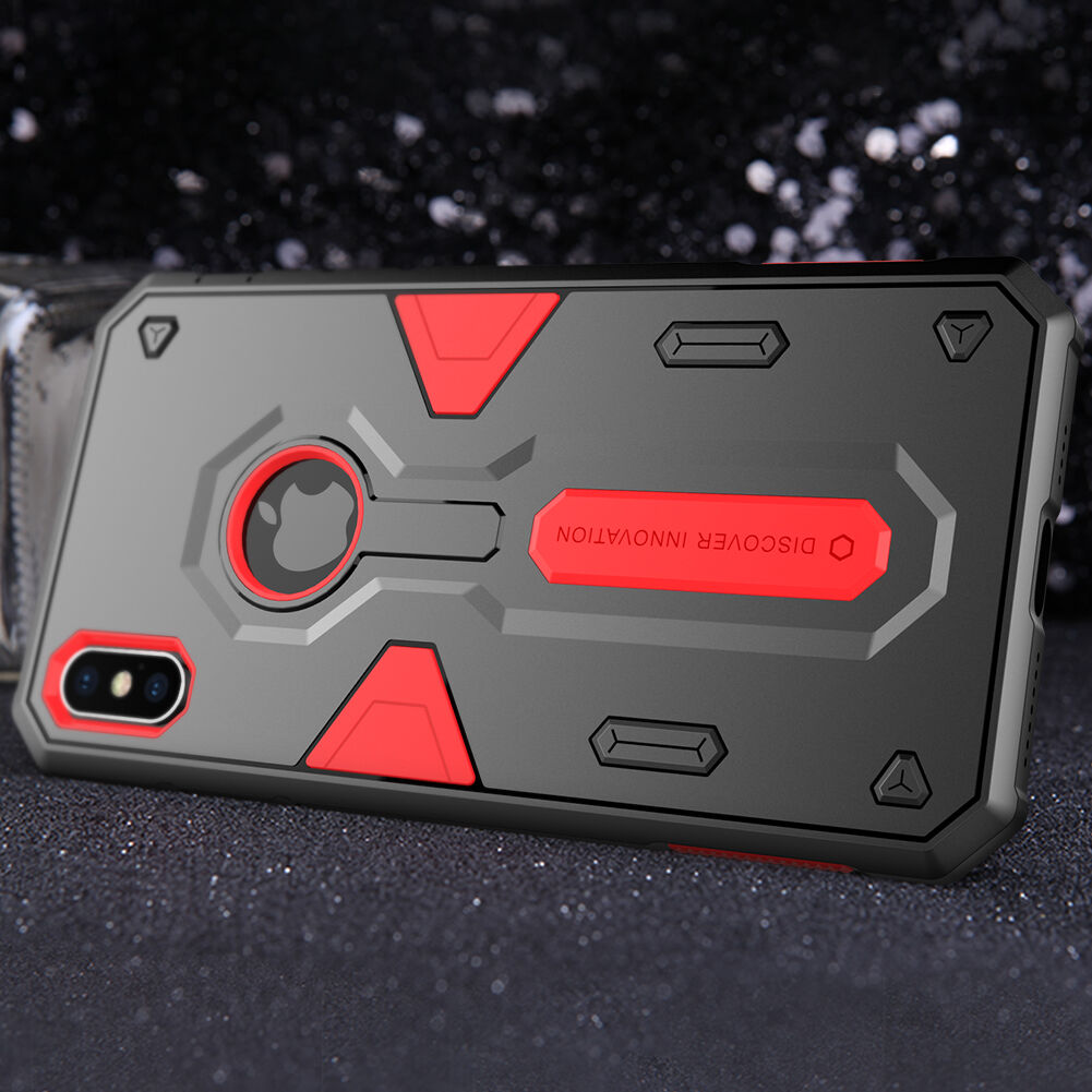 NILLKIN Defender II vzdržljiv pokrov iPhone XS Max - črna
