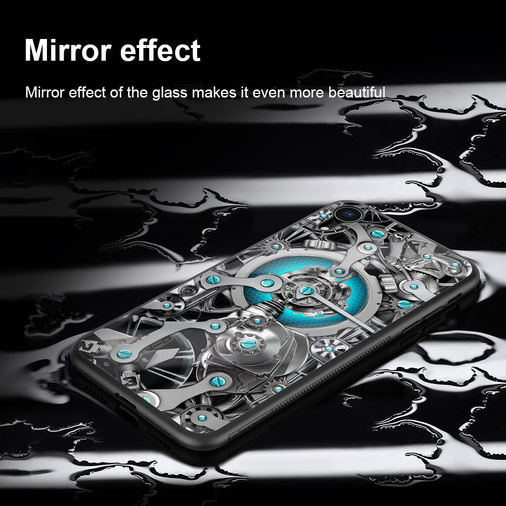 NILLKIN Spacetime ovitek s steklenim hrbtom za iPhone XR