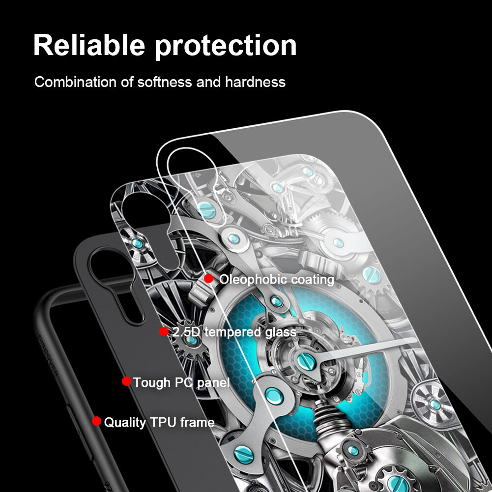 NILLKIN Spacetime ovitek s steklenim hrbtom za iPhone XR