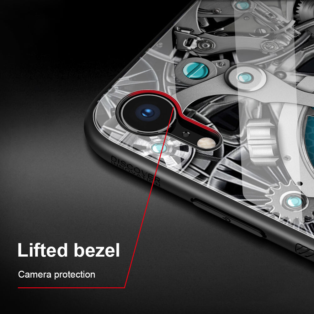 NILLKIN Spacetime ovitek s steklenim hrbtom za iPhone XR
