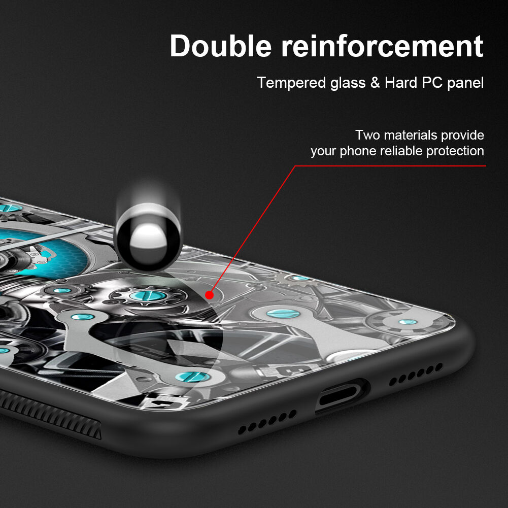 NILLKIN Spacetime ovitek s steklenim hrbtom za iPhone XR