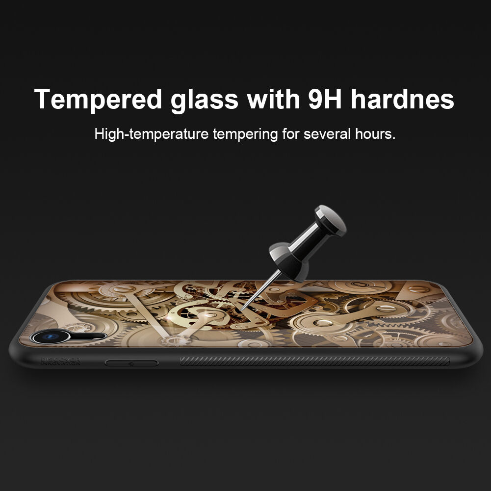 NILLKIN Ovitek za gonilo s steklenim hrbtom za iPhone XR