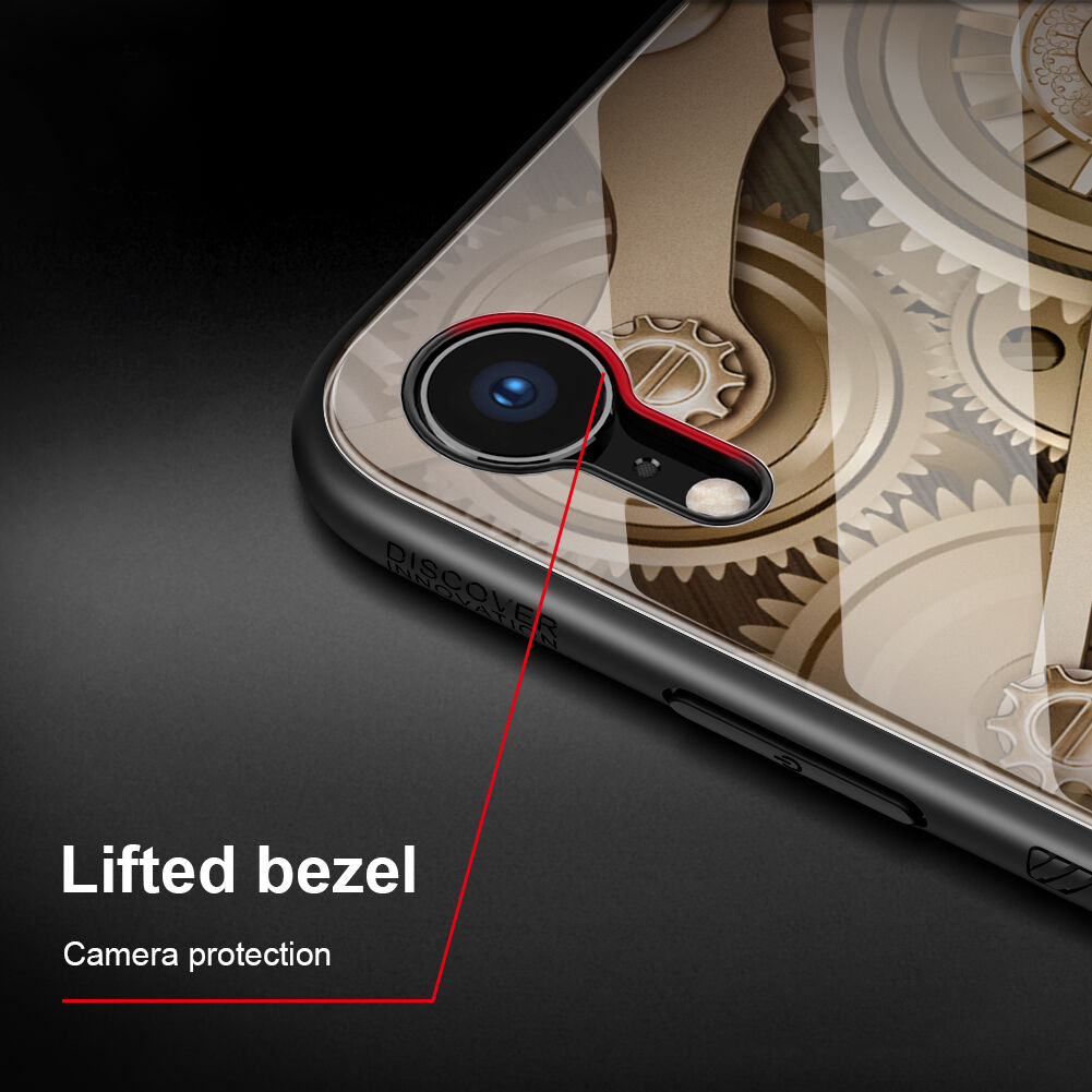 NILLKIN Ovitek za gonilo s steklenim hrbtom za iPhone XR