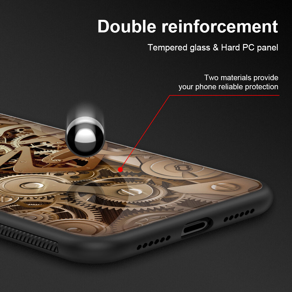 NILLKIN Ovitek za gonilo s steklenim hrbtom za iPhone XR