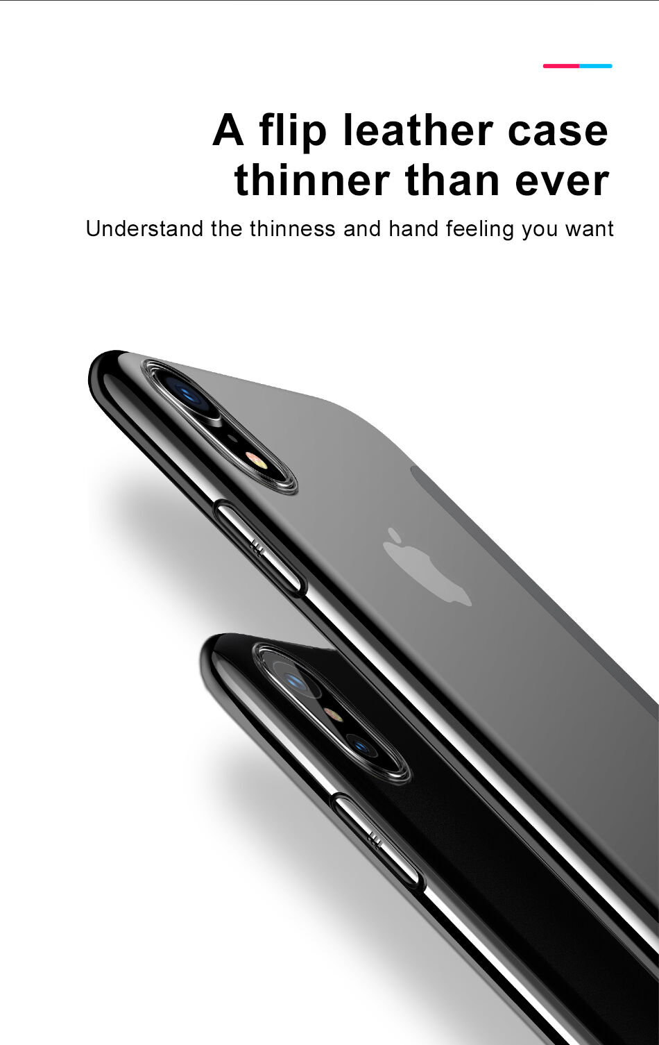 Torba BASEUS za flip za iPhone XS - rdeče
