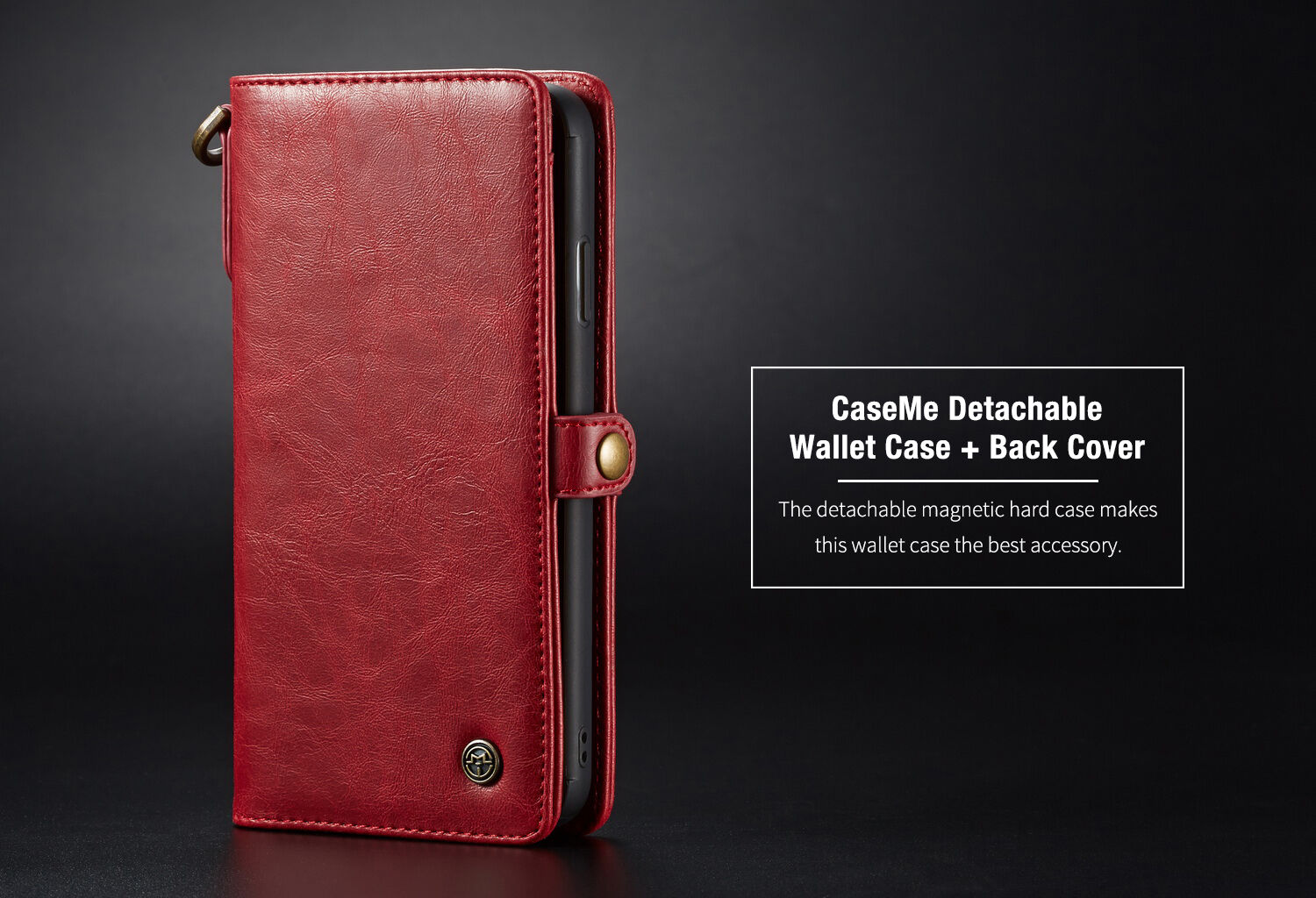 CASEME 2in1 snemljiva torbica za iPhone XS Max - črna