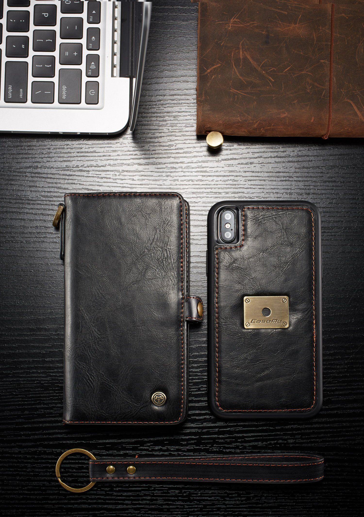 CASEME 2in1 snemljiva torbica za iPhone XS Max - rdeče
