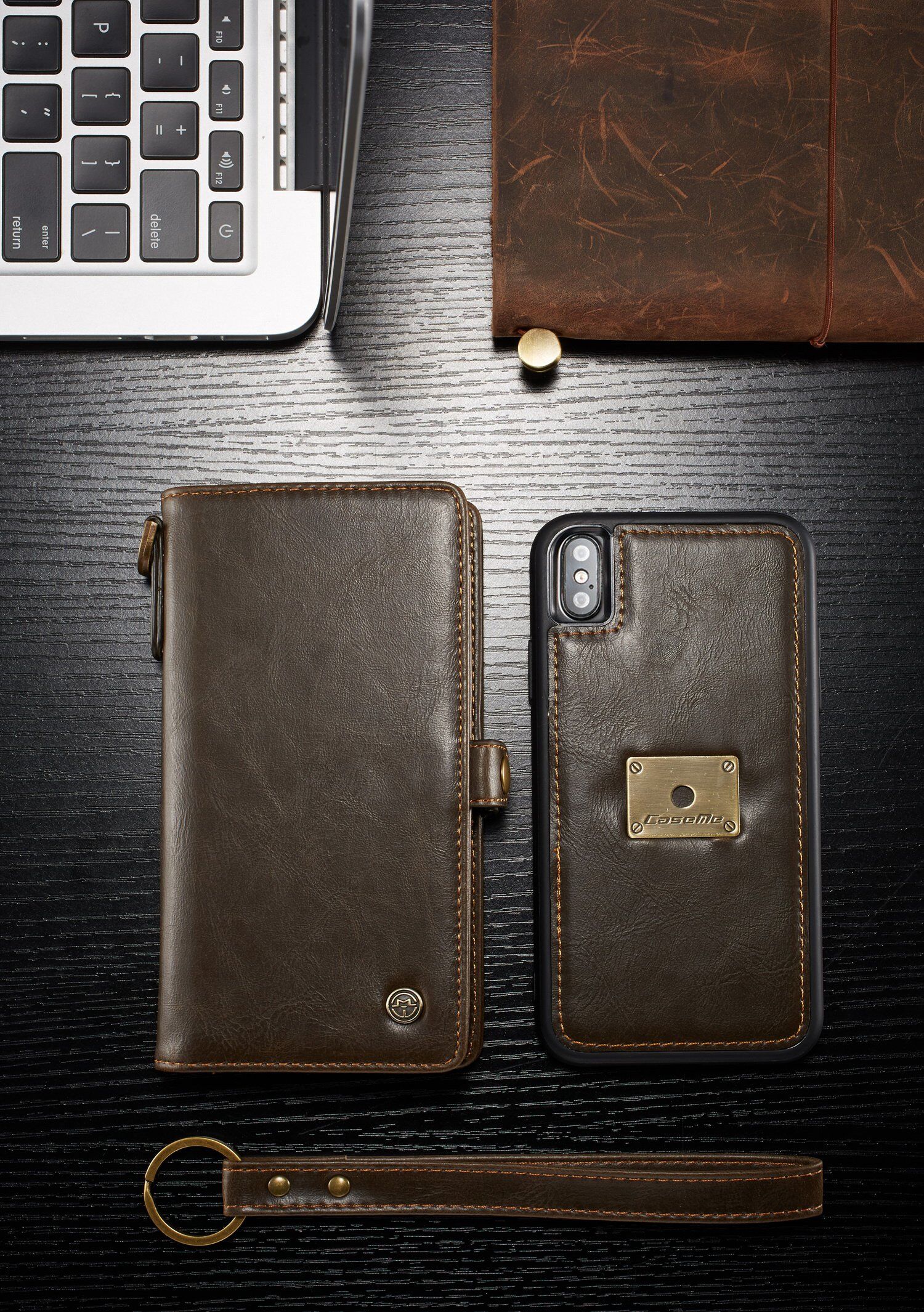 CASEME 2in1 snemljiva torbica za iPhone XS Max - rdeče