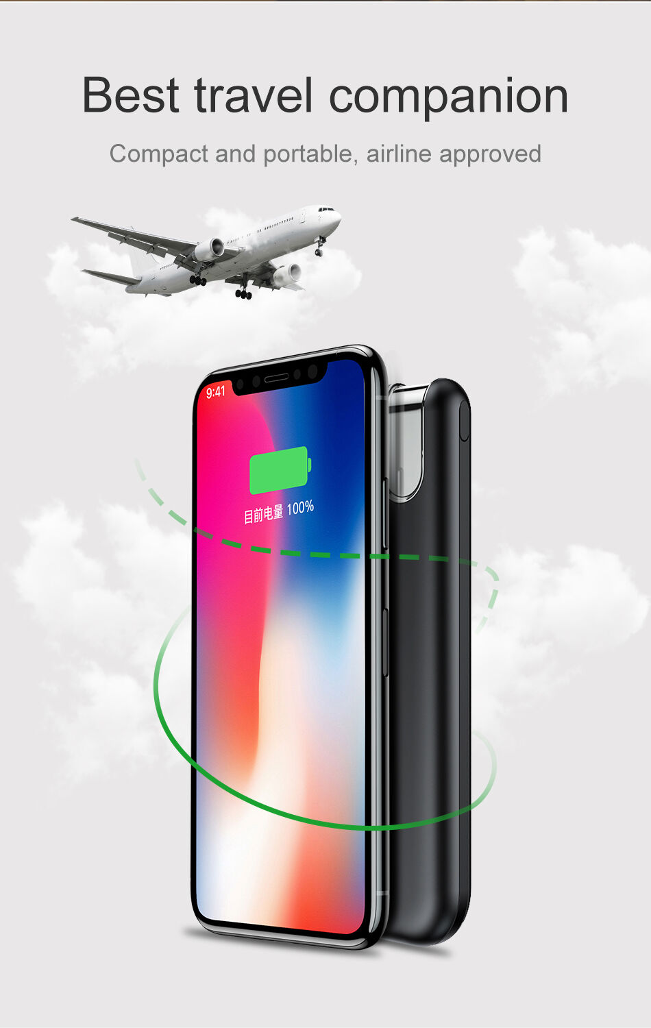 BASEUS power bank 10000mAh z brezžičnim polnjenjem - črna