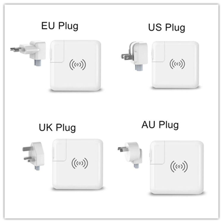 Polnilnik / napajalnik z močjo 6700mAh z zamenljivimi vtiči (AU / UK / ZDA / EU) in brezžičnim polnjenjem