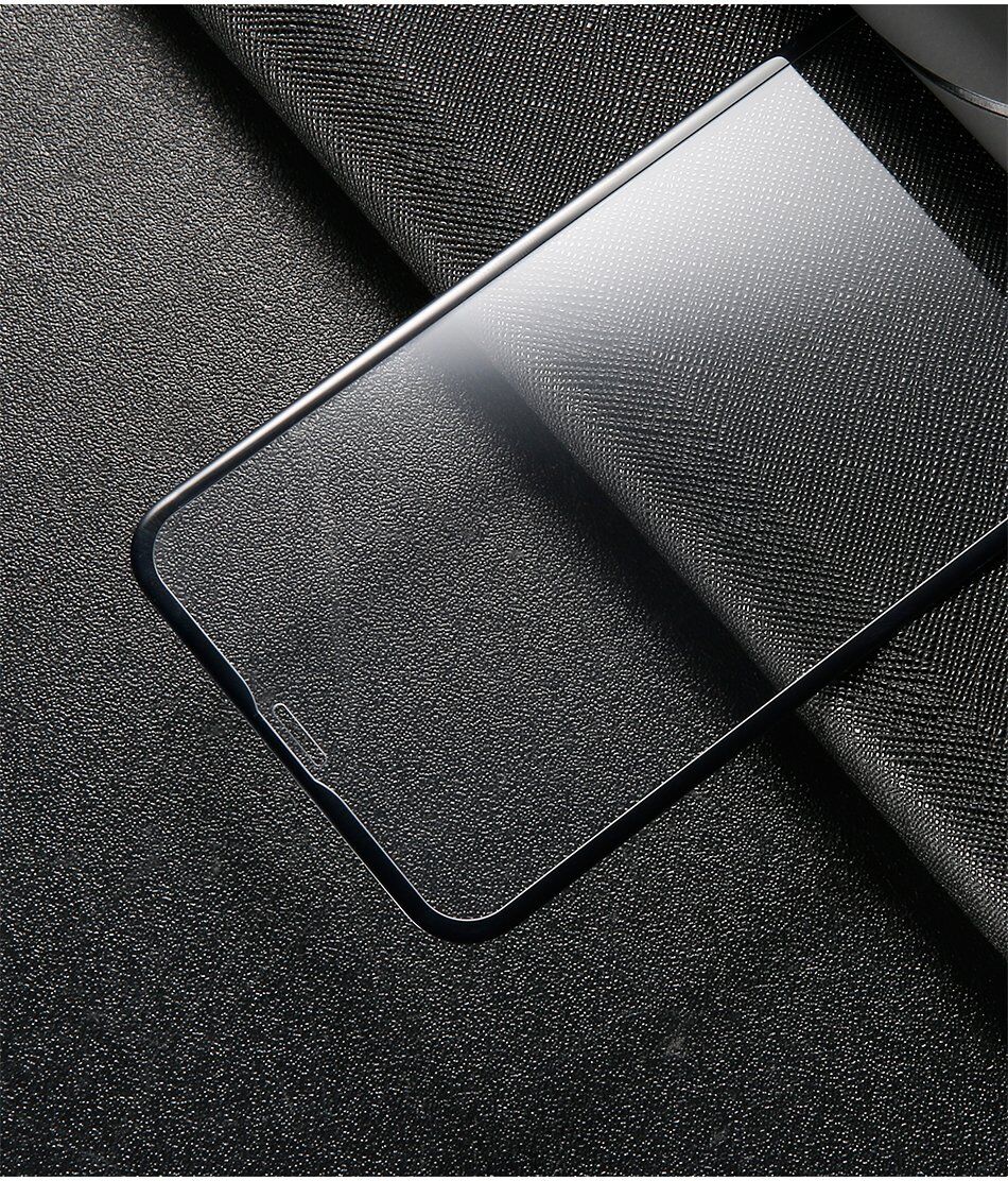 BASEUS kaljeno steklo z zaobljenim robom za iPhone XS Max - črna