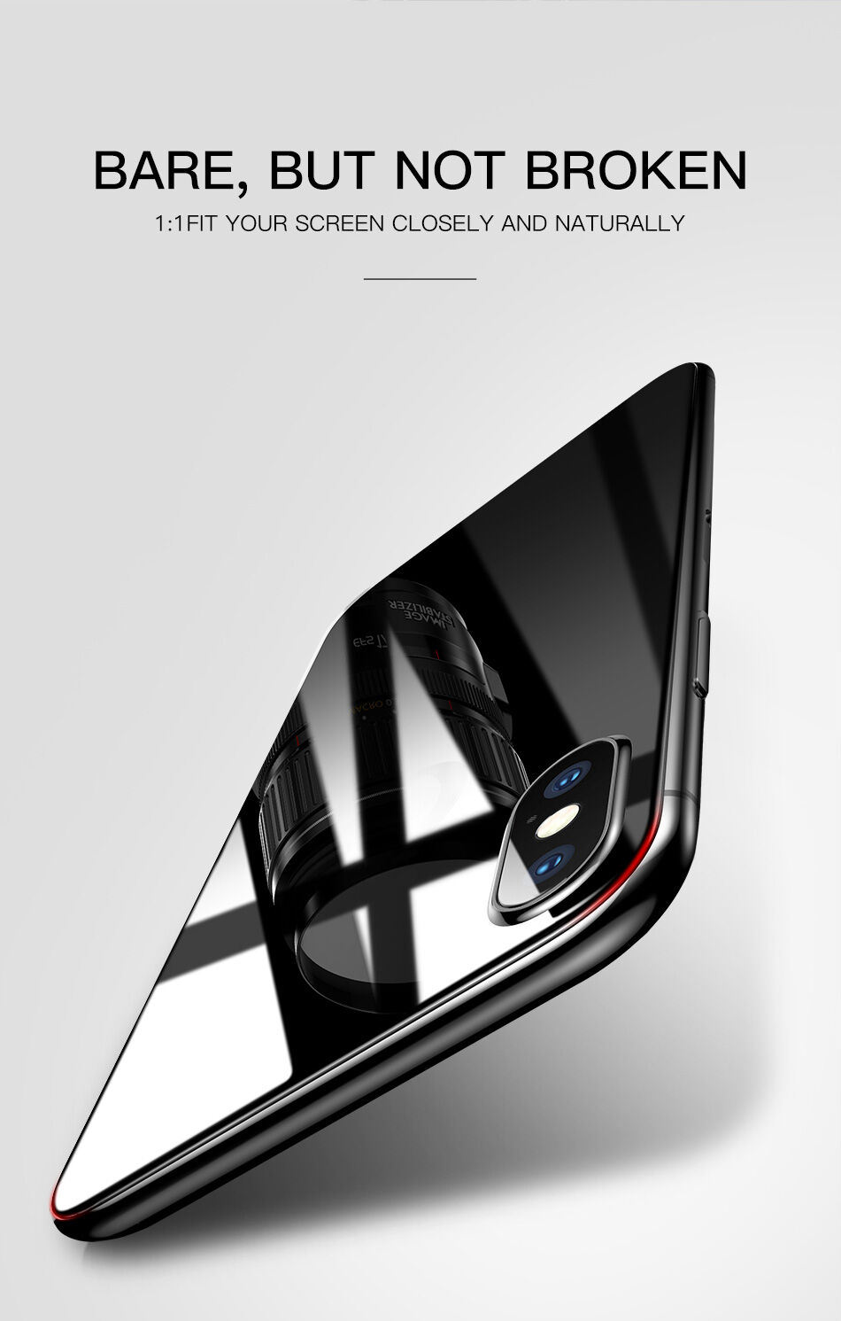 BASEUS kaljeno steklo za sprednjo in zadnjo stran za iPhone XS Max