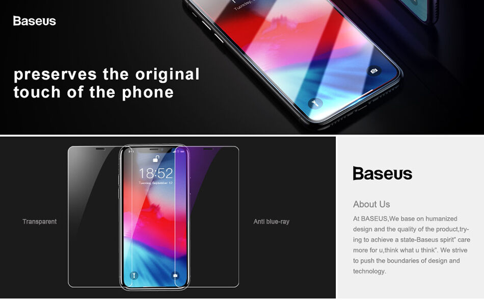 BASEUS kaljeno steklo za iPhone XS Max - jasno