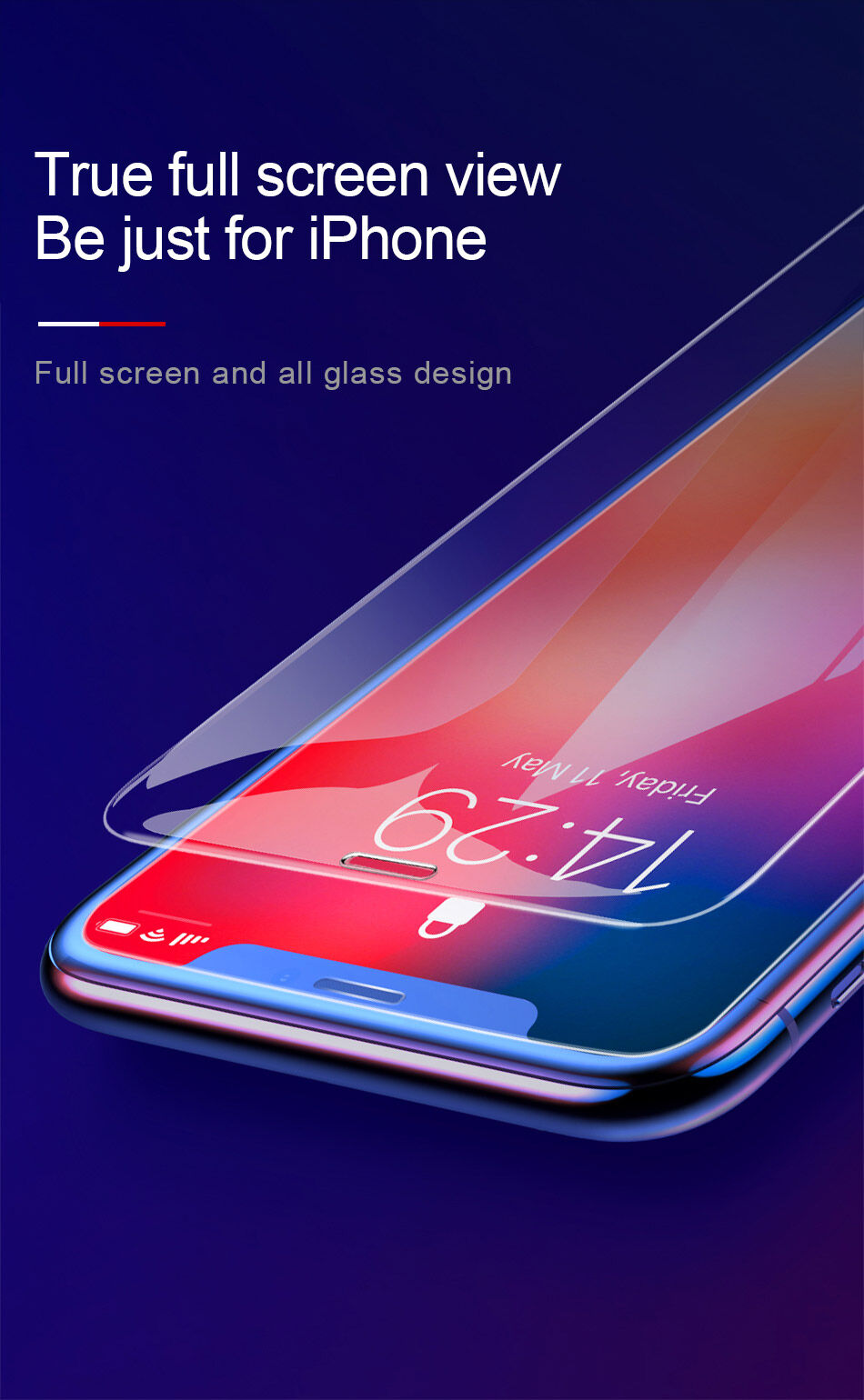 BASEUS kaljeno steklo za iPhone XS Max - jasno