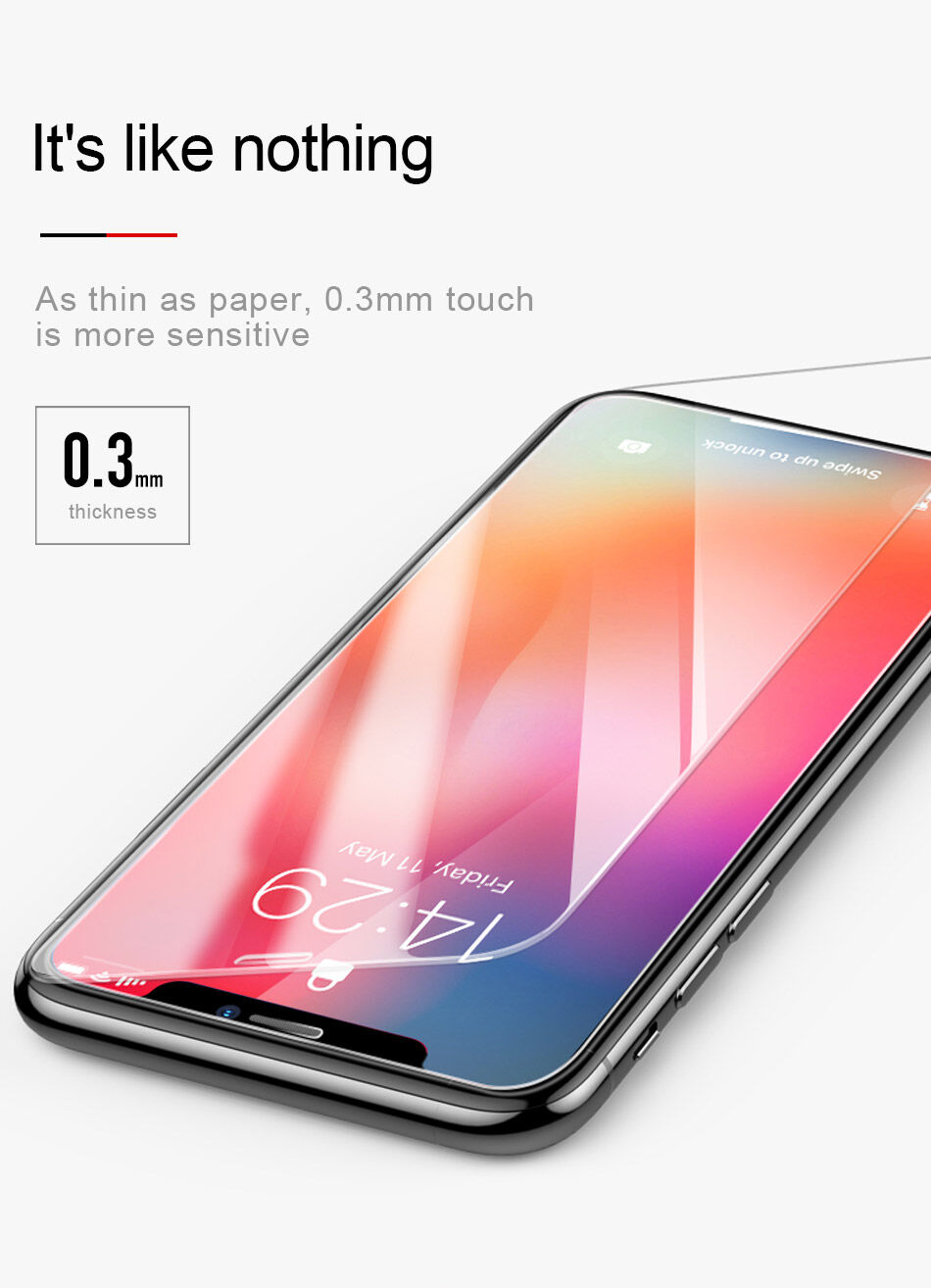 BASEUS kaljeno steklo za iPhone XS Max - jasno
