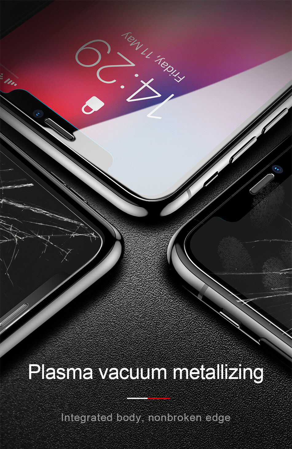 BASEUS kaljeno steklo za iPhone XS Max - jasno