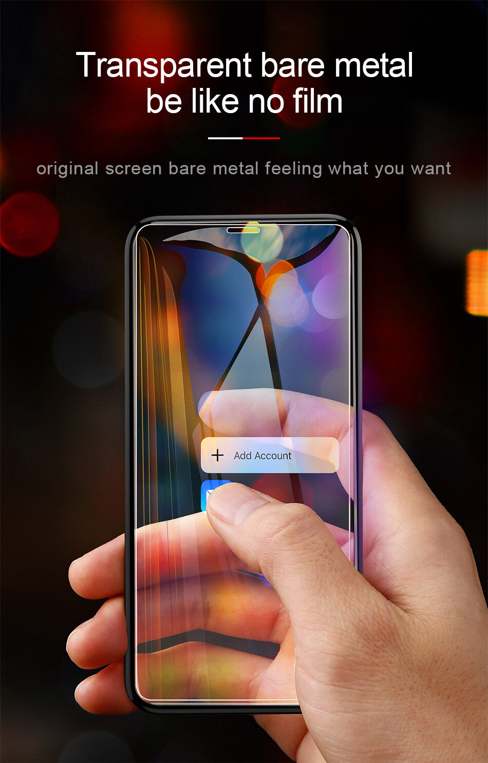 BASEUS kaljeno steklo za iPhone XS Max - jasno
