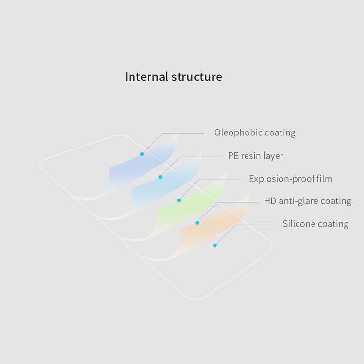 NILLKIN kaljeno 3D steklo za iPhone XS Max - črna